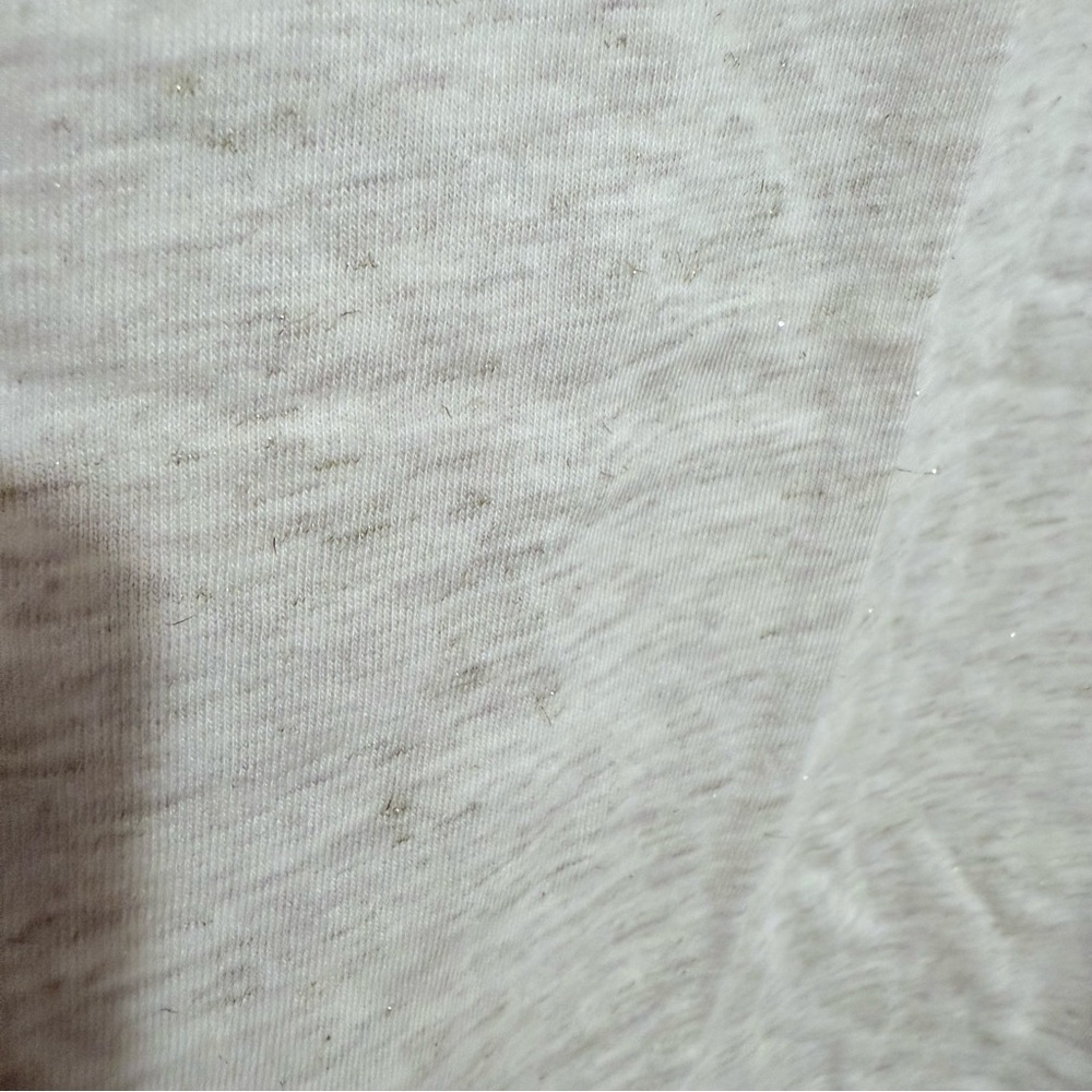 🎁Loft Outlet Women Golden Glittered Top in Cream and Heather Gray size Small - Picture 4 of 7